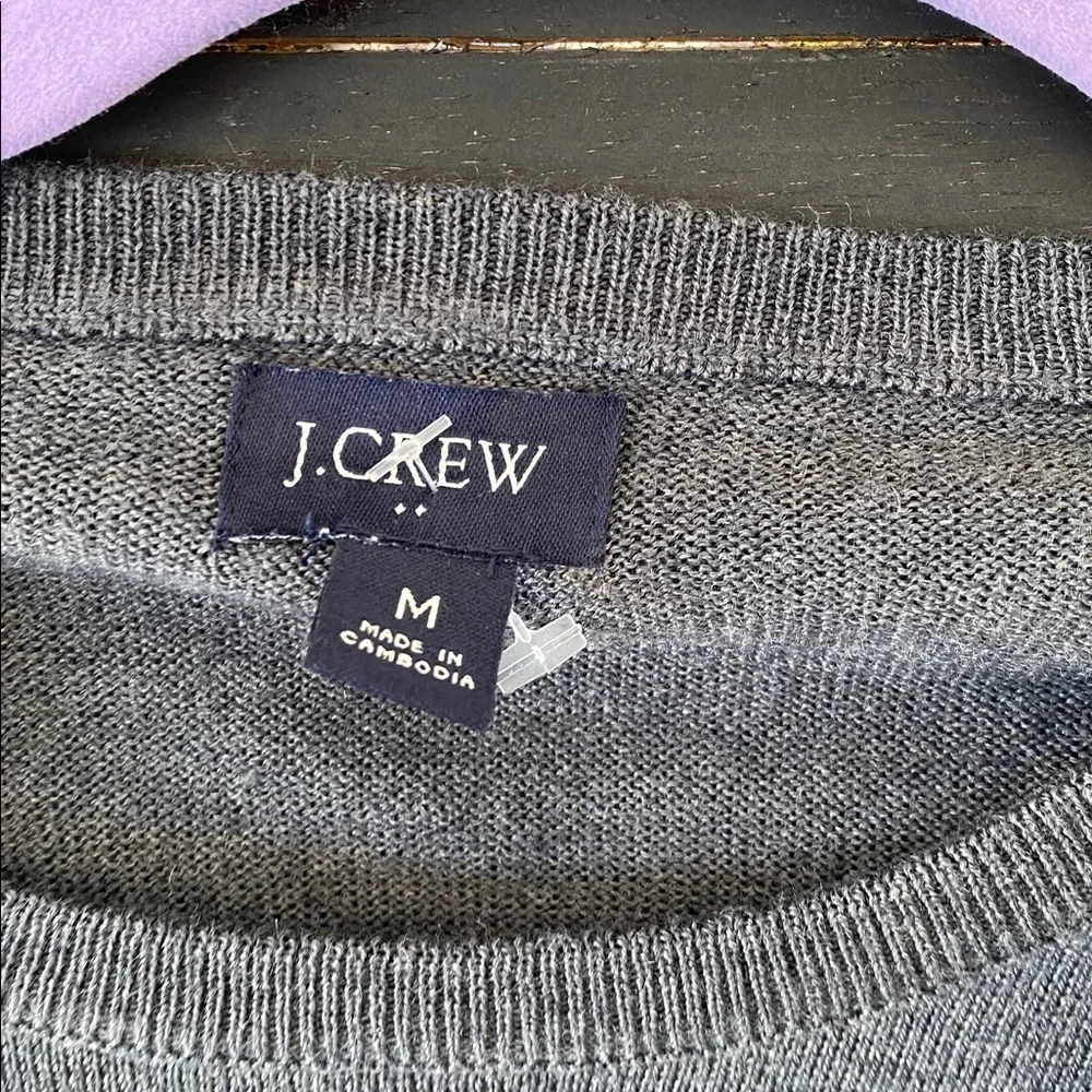 J.Crew Men’s Gray Wool Blend Sweater Size M 50% Wool 50% Acrylic Excellent Y-18